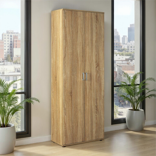 Dulap multifunctional Gallo, Inter Link, 70x34x189 cm, lemn, sonoma