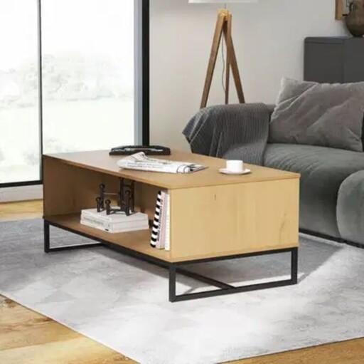 Masuta de cafea Vivo, Inter Link, 110x60x45 cm, lemn, stejar/negru