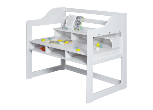 Birou pentru copii Kids Learning, Inter Link, 112x68x91 cm, lemn, alb
