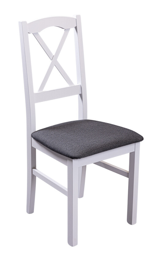 Set 2 scaune Zofia, Inter Link, 43x40x94 cm, lemn, alb/antracit