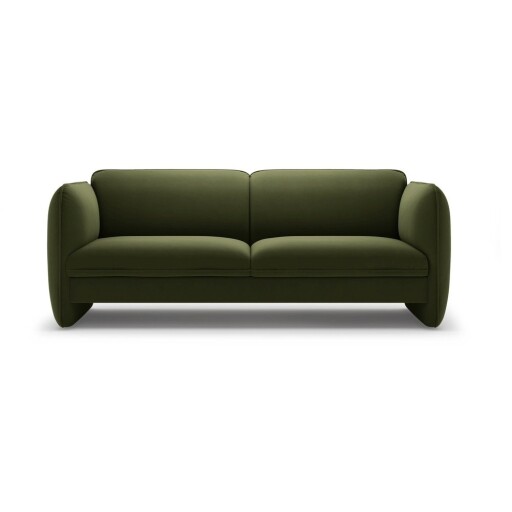 Canapea verde cu tapițerie din catifea 204 cm Georgia – Micadoni