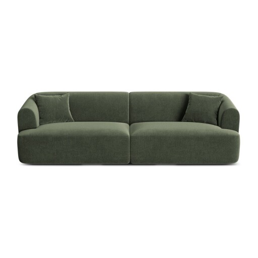 Canapea verde cu tapițerie din catifea 255 cm Campi – Cosmopolitan Design