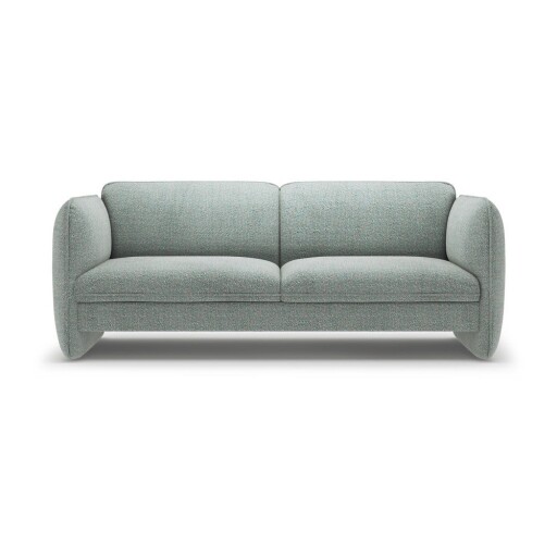 Canapea albastră cu tapițerie din chenille 204 cm Georgia – Micadoni