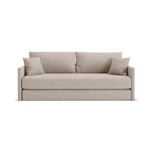 Canapea maro deschis extensibilă cu tapițerie din chenille 209 cm Shannon – Cosmopolitan Design