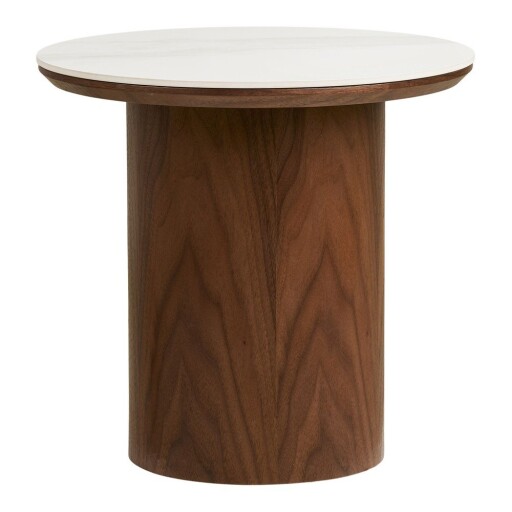 Măsuță auxiliară rotundă cu blat ceramic ø 40 cm Noli – House Nordic