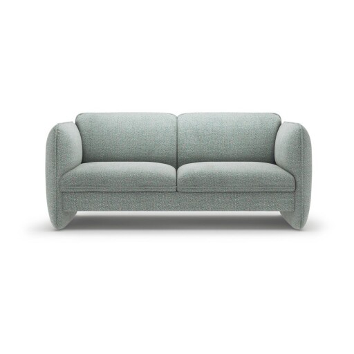 Canapea albastră cu tapițerie din chenille 168 cm Georgia – Micadoni