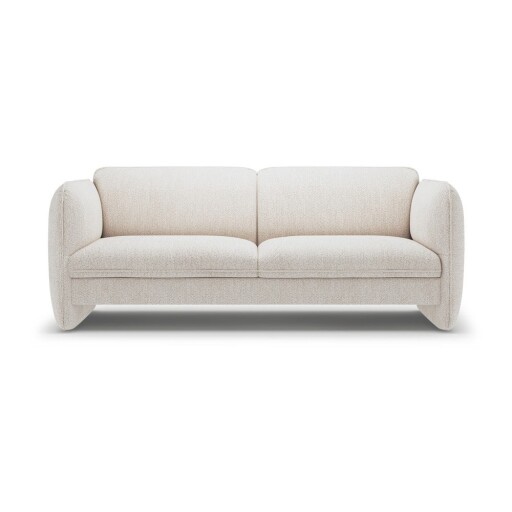 Canapea crem cu tapițerie din chenille 204 cm Georgia – Micadoni