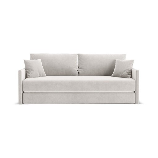 Canapea bej extensibilă cu tapițerie din catifea 209 cm Shannon – Cosmopolitan Design