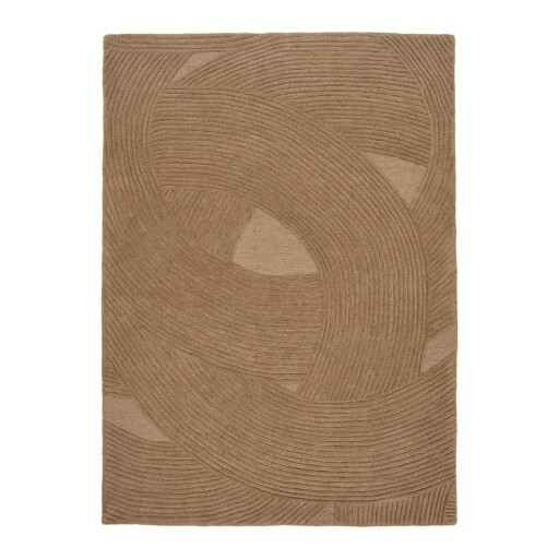 Covor în culoare naturală închisă țesut manual din lână 160x230 cm Pune – House Nordic