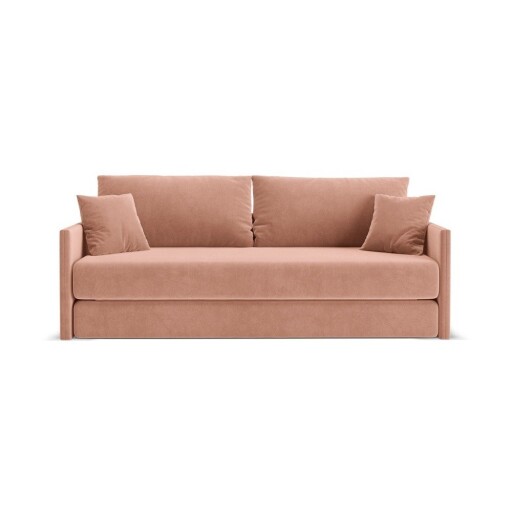 Canapea roz extensibilă cu tapițerie din catifea 209 cm Shannon – Cosmopolitan Design