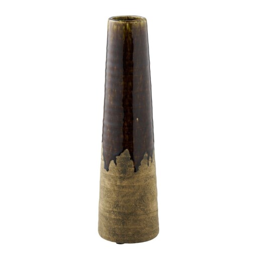 Vază maro din ceramică înaltă (înălțime 39 cm) – House Nordic