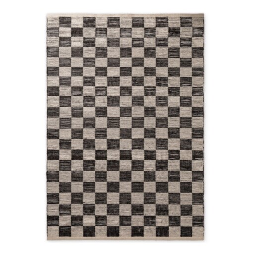 Covor negru/crem reversibil/țesut manual din amestec de iută 200x300 cm Rex – Hanse Home