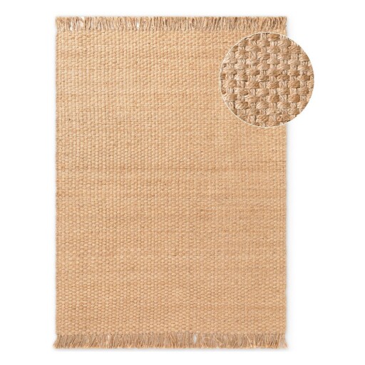Covor în culoare naturală reversibil/țesut manual din iută 200x300 cm Fjord – Hanse Home