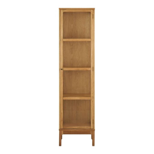 Vitrină în culoare naturală 47x180x40 cm Zamora – House Nordic