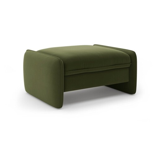 Taburet verde cu tapițerie din catifea Georgia – Micadoni