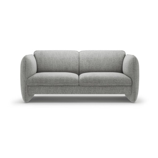 Canapea gri deschis cu tapițerie din chenille 168 cm Georgia – Micadoni