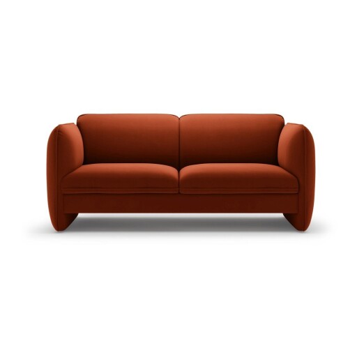 Canapea cărămizie cu tapițerie din catifea 168 cm Georgia – Micadoni