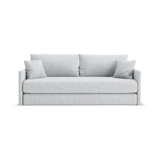 Canapea gri deschis extensibilă cu tapițerie din chenille 209 cm Shannon – Cosmopolitan Design