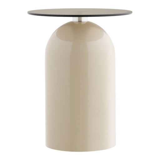 Măsuță auxiliară rotundă cu blat din sticlă ø 40 cm Ravello – House Nordic