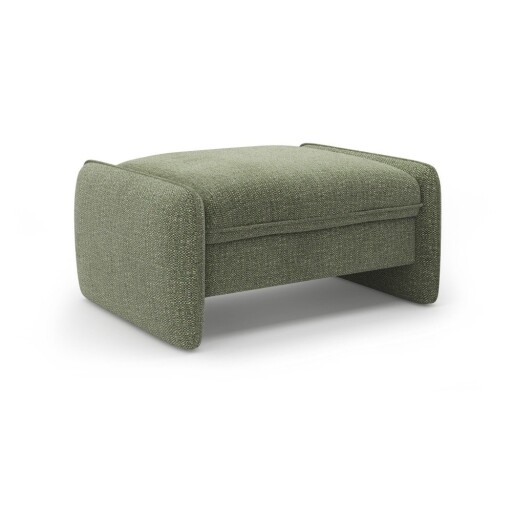 Taburet verde cu tapițerie din chenille Georgia – Micadoni