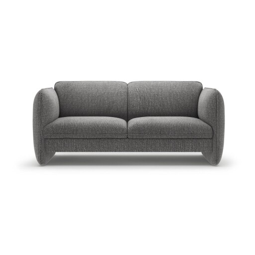 Canapea gri închis cu tapițerie din chenille 168 cm Georgia – Micadoni