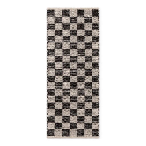 Covor tip traversă negru/crem reversibil/țesut manual din amestec de iută 80x200 cm Rex – Hanse Home