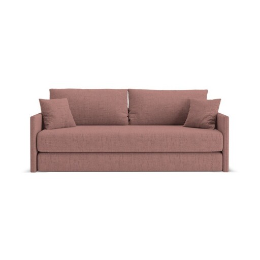 Canapea roz extensibilă cu tapițerie din chenille 209 cm Shannon – Cosmopolitan Design