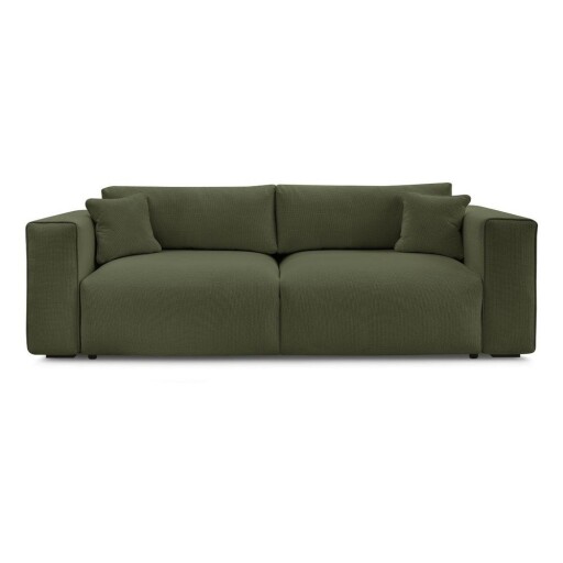 Canapea verde extensibilă/cu spațiu de depozitare 265 cm Ezechiel – Bobochic Paris