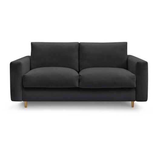 Canapea neagră pentru dormitul zilnic/extensibilă 200 cm Cocoone – Bobochic Paris