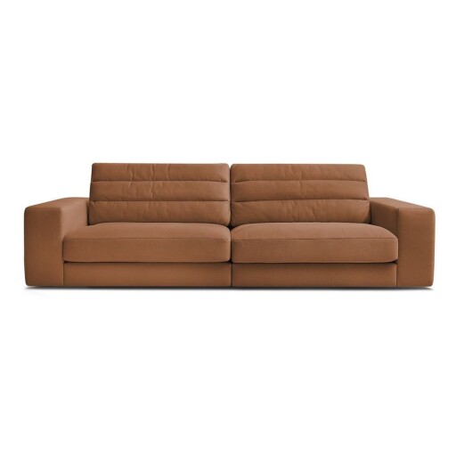 Canapea portocalie cu tapițerie din catifea 276 cm Sierra – Bobochic Paris