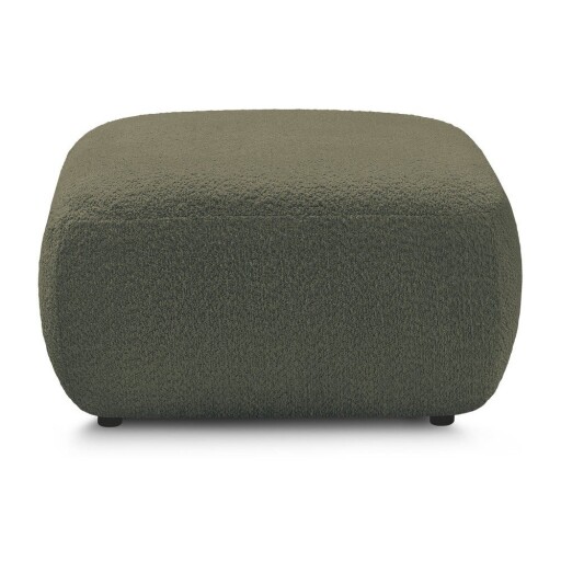 Taburet verde cu tapițerie din țesătură bouclé Montaigne – Bobochic Paris