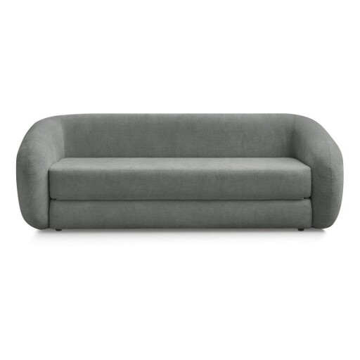 Canapea gri închis extensibilă cu tapițerie din chenille 228 cm Neyo – Bobochic Paris