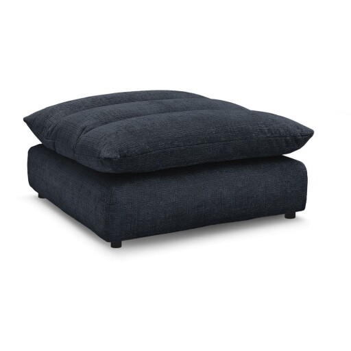 Taburet albastru închis cu tapițerie din chenille Neil – Bobochic Paris