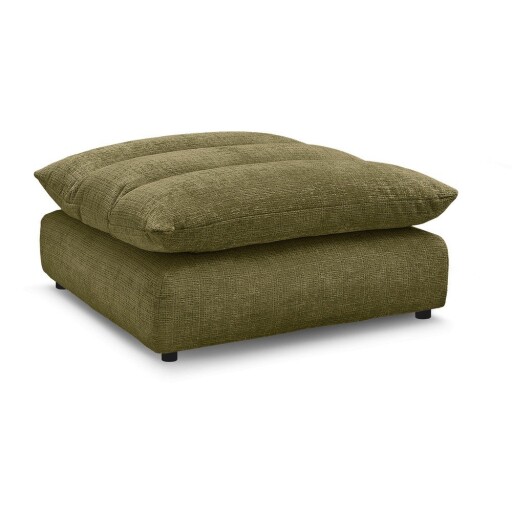 Taburet verde cu tapițerie din chenille Neil – Bobochic Paris