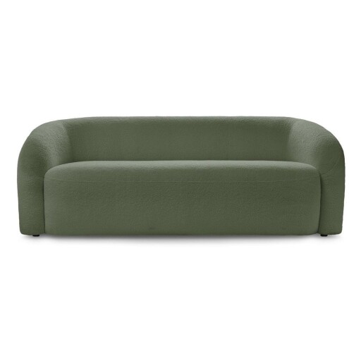 Canapea verde cu tapițerie din țesătură bouclé 193 cm Elina – Bobochic Paris