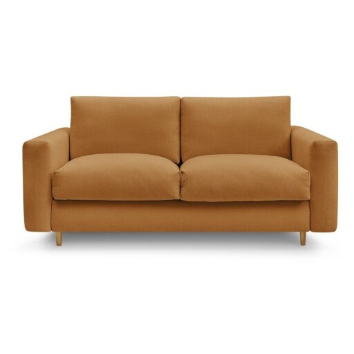 Canapea galben-muștar pentru dormitul zilnic/extensibilă 220 cm Cocoone – Bobochic Paris