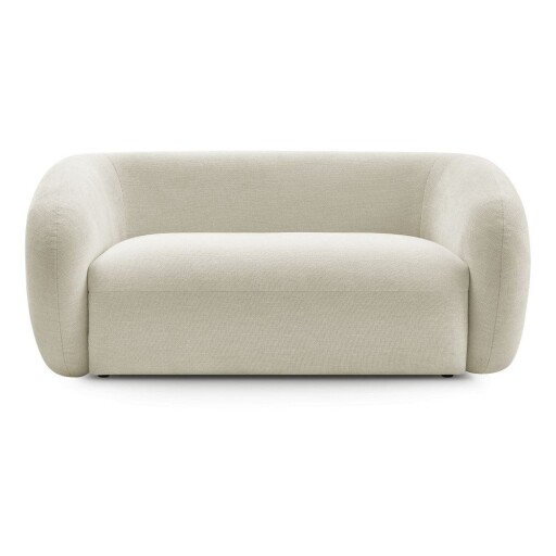 Canapea bej cu tapițerie din chenille 160 cm Celine – Bobochic Paris