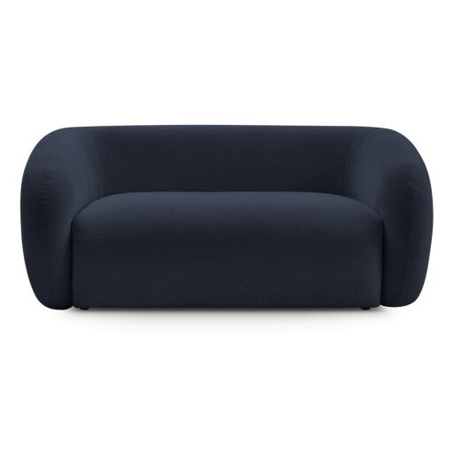 Canapea albastru-închis cu tapițerie din chenille 160 cm Celine – Bobochic Paris