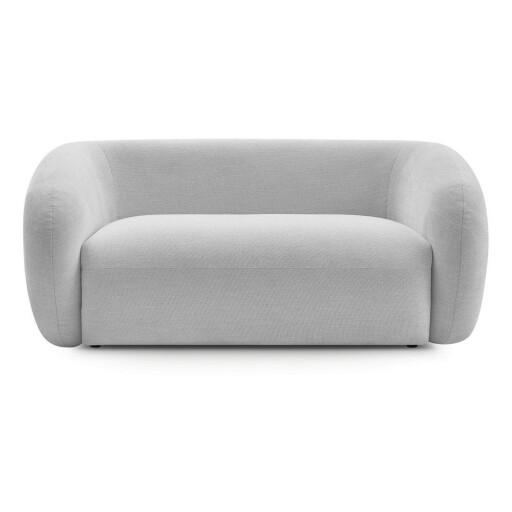 Canapea gri deschis cu tapițerie din chenille 160 cm Celine – Bobochic Paris