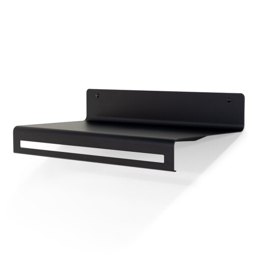 Cuier de perete negru cu raft din metal 60 cm Sway – Spinder Design