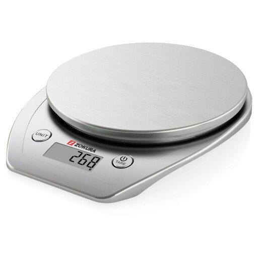 Cantar digital de bucatarie, Zokura, 5 kg, inox
