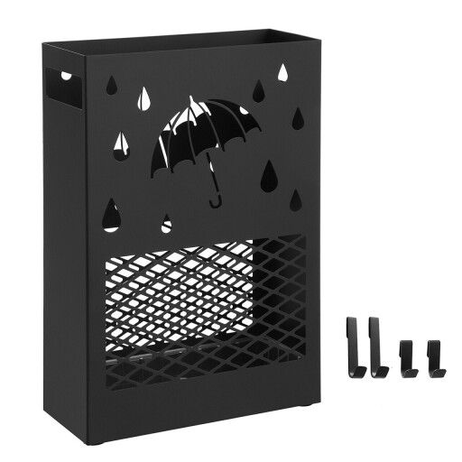 Suport pentru umbrele, Songmics, 28x12x41 cm, otel, negru