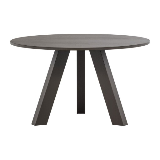 Masă de dining rotundă din lemn de stejar ø 129 cm Rhonda – WOOOD