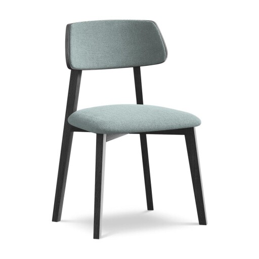 Scaun de dining albastru din lemn masiv Niu – Makamii