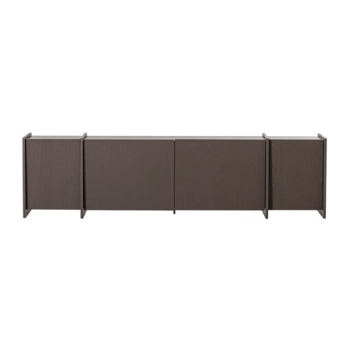Comodă TV maro închis cu aspect de lemn de frasin 200x53x44 cm Brock – WOOOD