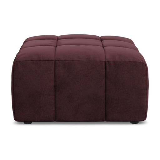 Taburet burgundy cu tapițerie din catifea Aloha – Makamii