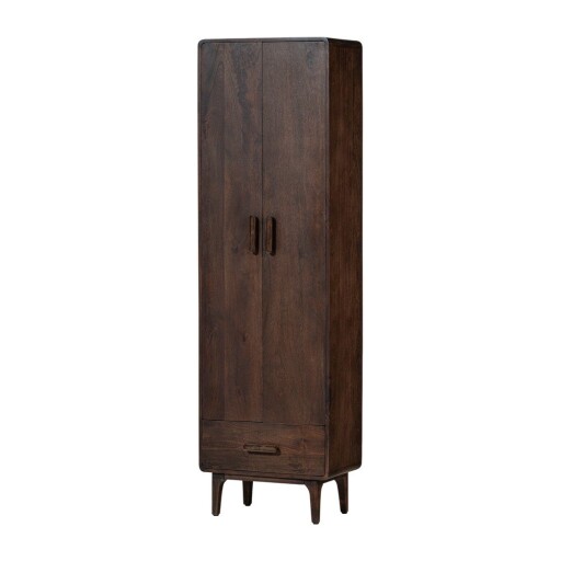 Dulap în culoare naturală închisă din lemn de mango 60x200x35 cm Liya – WOOOD