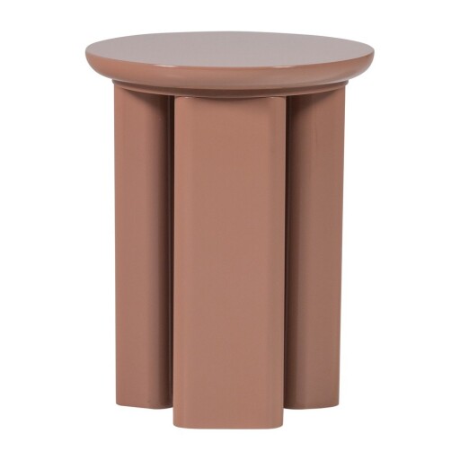 Măsuță auxiliară rotundă cu aspect lucios ø 40 cm Orivo – WOOOD