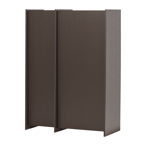 Dulap maro închis cu aspect de lemn de frasin 102x140x44 cm Brock – WOOOD