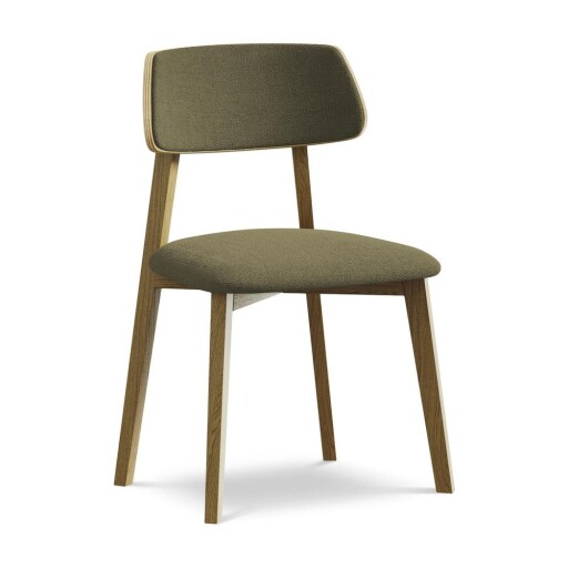 Scaun de dining verde din lemn masiv Niu – Makamii